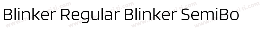 Blinker Regular Blinker SemiBold字体转换